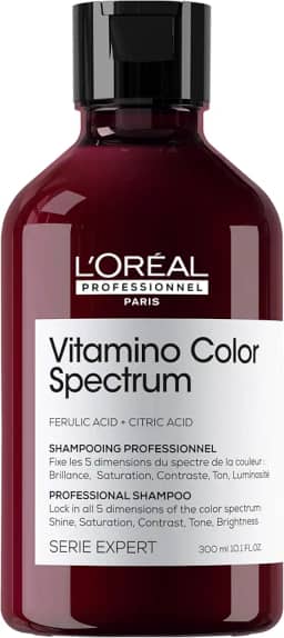 L'Oréal Professionnel, Shampoo Profissional, Vitamino Color Spectrum, para todos os cabelos coloridos & cores vibrantes, limpa suavemente, com brilho espelhado ultra intenso, 300ml
