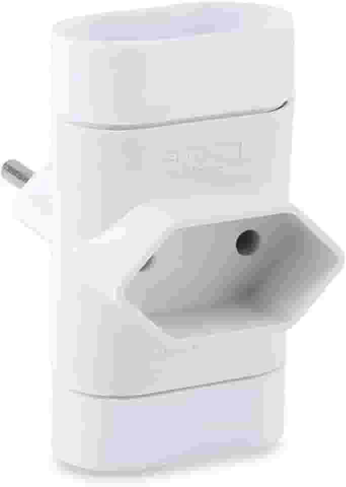 Adaptador Para Tomada Pino Multiplicador Bipolar Branco, Force Line, 0180100015