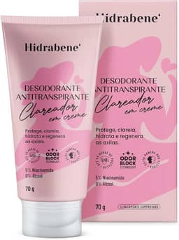 Hidrabene Desodorante Antitranspirante Clareador Creme 70g