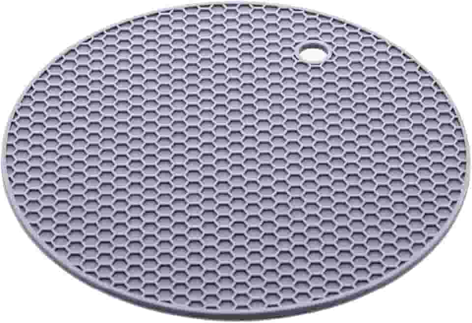 LYOR - Descanso para Panela Redondo de Silicone Cinza 18cm