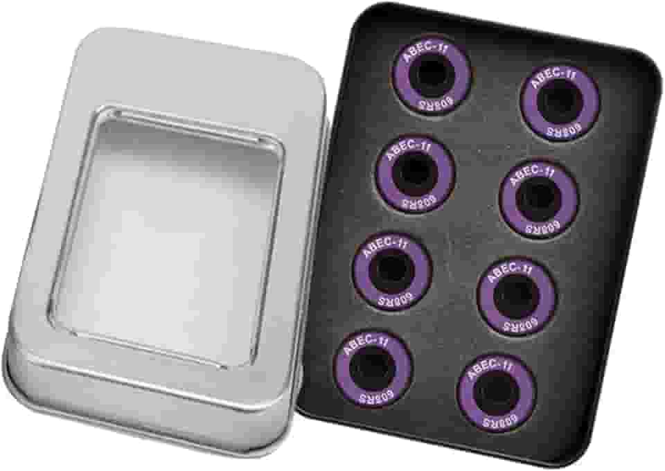 Almencla Rolamentos de cerâmica para skate de velocidade com blindagem 608 RS ABEC-11 Conjunto de 8 unidades para patinetes de skate.