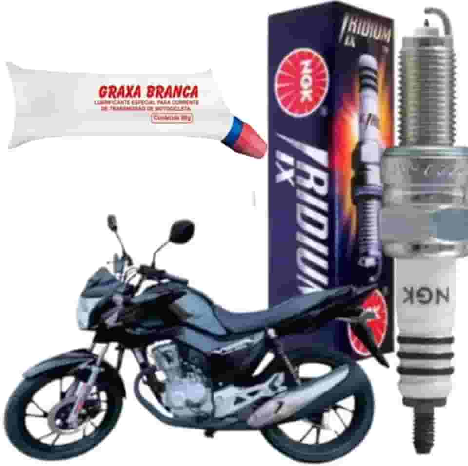 Vela Ignição de Iridium Cb 500 500x Cg Fan 150 160 Crf Nxr Bros 125 150 160 Xl 700 2003 a 2019 Ngk e Combo Graxa