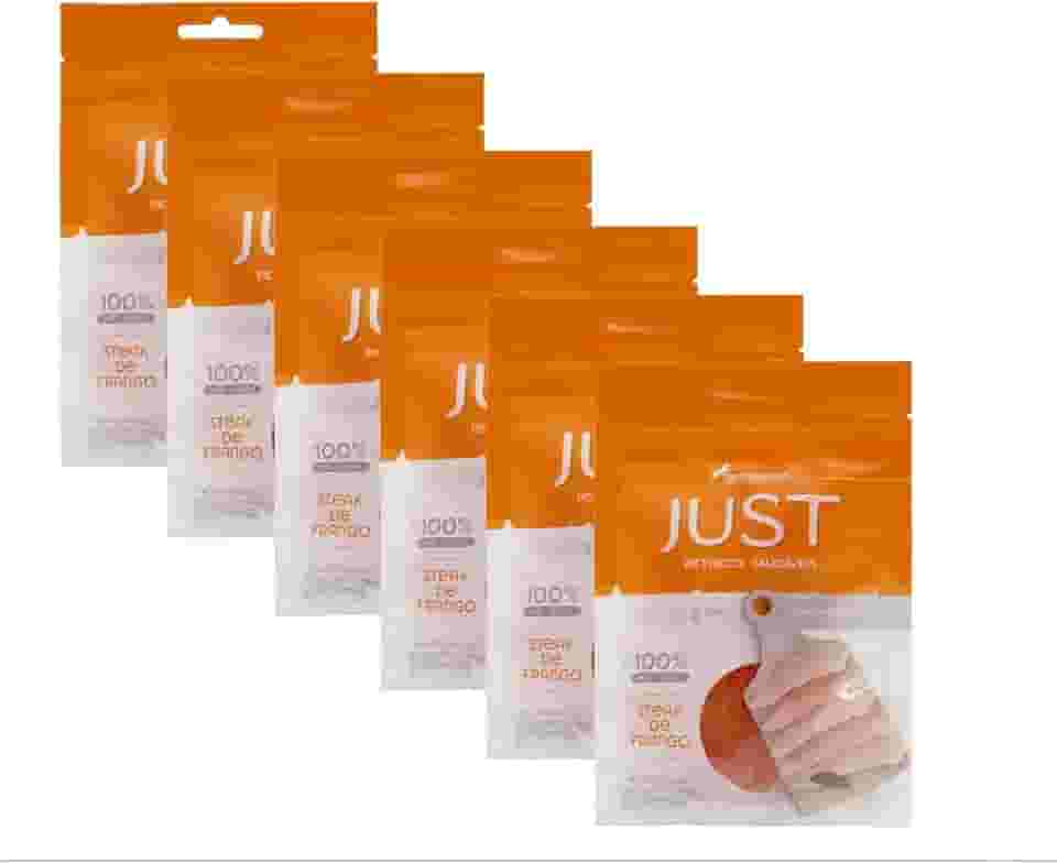 JUST Petiscos Saudáveis Pack de 6 Unidades Sabor Steak de Frango 450g