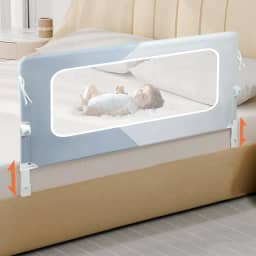 Grade de Protecao para Cama (1.2 * 0.85m), Grade Proteção Cama Box com Tela e Proteção Contra Quedas, Adequada para Vários Tipos