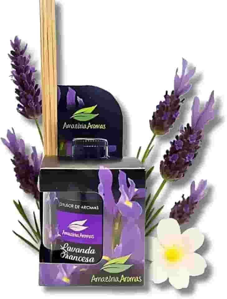 Difusor de Ambientes Lavanda Francesa 270mL – 6 Varetas | Aroma Relaxante e Elegante para Casa, Escritório e Lojas | Amazônia Aromas