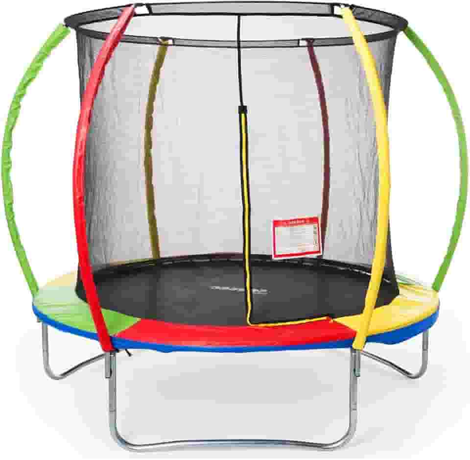 Replay Kids Cama Elástica Pula Pula Trampolim 1,83m, Com Rede e Lona (até 80 kg), Multicolorida