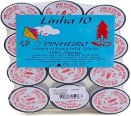 Linha Para Pipa, Pinheiro 457Mts 500Jds 100% Alg Dúzia, Coats Corrente, 3191, Multicolor, pacote de 12