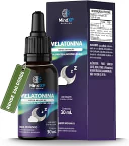 Melatonina 100% Pura Sublingual 30ml Sabor Morango RÁPIDA ABSORÇÃO 360 doses MINDXP NUTRITION