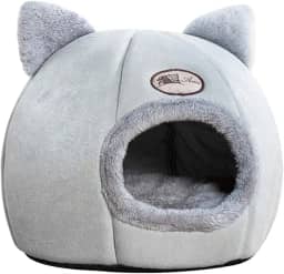 Mingzhe Barraca para Animais de Estimação Cama Caverna para Gatos/Cachorros Pequenos Veludo 2 em 1, Cama Cabana com Almofada Removível Lavável