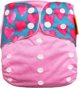 Fraldas Ecológicas Premium Reutilizáveis Bebê - 3kg a 15kg - Corações