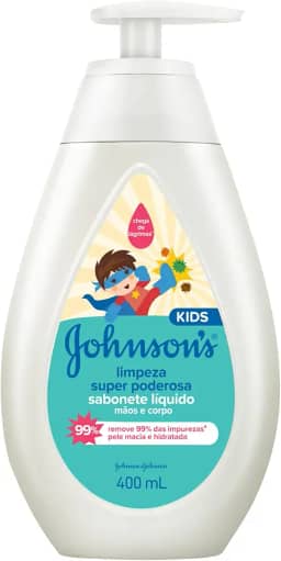 Johnson's Baby Sabonete Líquido Infantil Limpeza Super Poderosa, 400ml