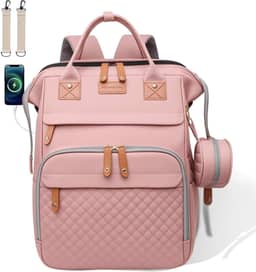 Mochila Maternidade Impermeável Grande Capacidade Bolsa Bebê Unissex com Porta Mamadeira Térmico, Conector USB, Abertura Ampla e Alças Confortáveis para Passeios ou Viagens