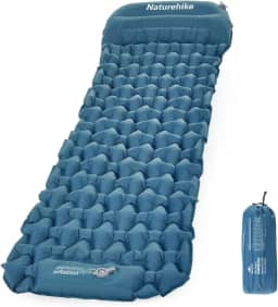 Isolante Inflável Naturehike FC-12 com Travesseiro e Bomba de Ar Embutida