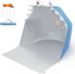 Barraca de praia para bebês, tenda de sol portátil pop-up, leve, impermeável, proteção UV, abrigo de praia com bolsa de armazenamento para praias de bebês, quintal, piquenique, jardim (azul