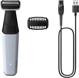 Aparador e Raspador de Pelos para o Corpo Philips Bodygroom BG3007/01 Uso Seco e Molhado, à Prova d’água - Bivolt