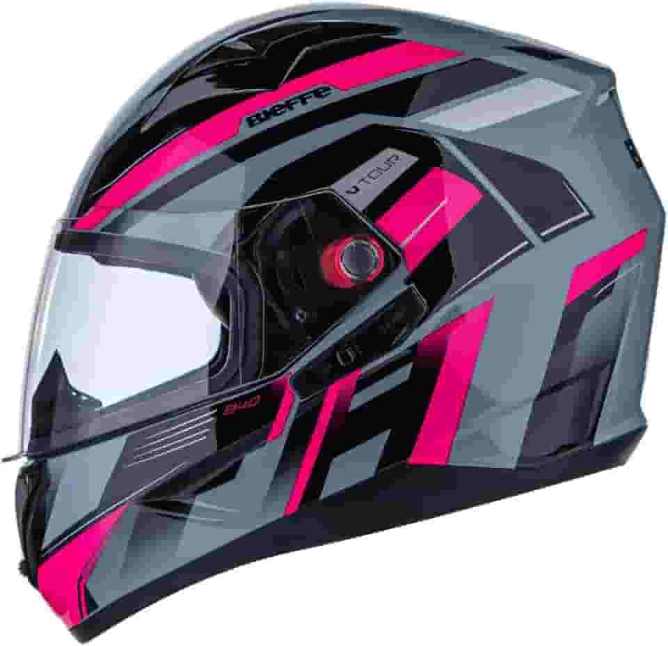 Bieffe Capacete Moto Fechado B-40 Vtour Cinza Moon/Pink 56