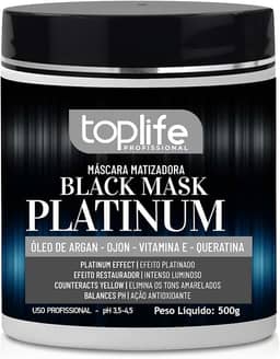 Máscara Capilar Matizadora Black Platinum Toplife Profissional 500g