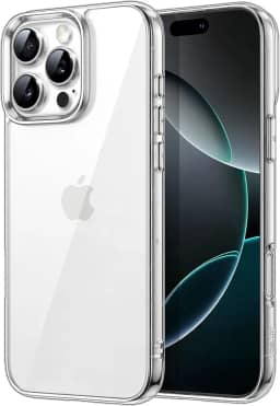 JETech Capa para iPhone 16 Pro 6,3 Polegadas, Case Protetora de Telefone à Prova de Choque, Anti-Amarelecimento, Capinha Parte Traseira Transparente Anti-Riscos (Claro)