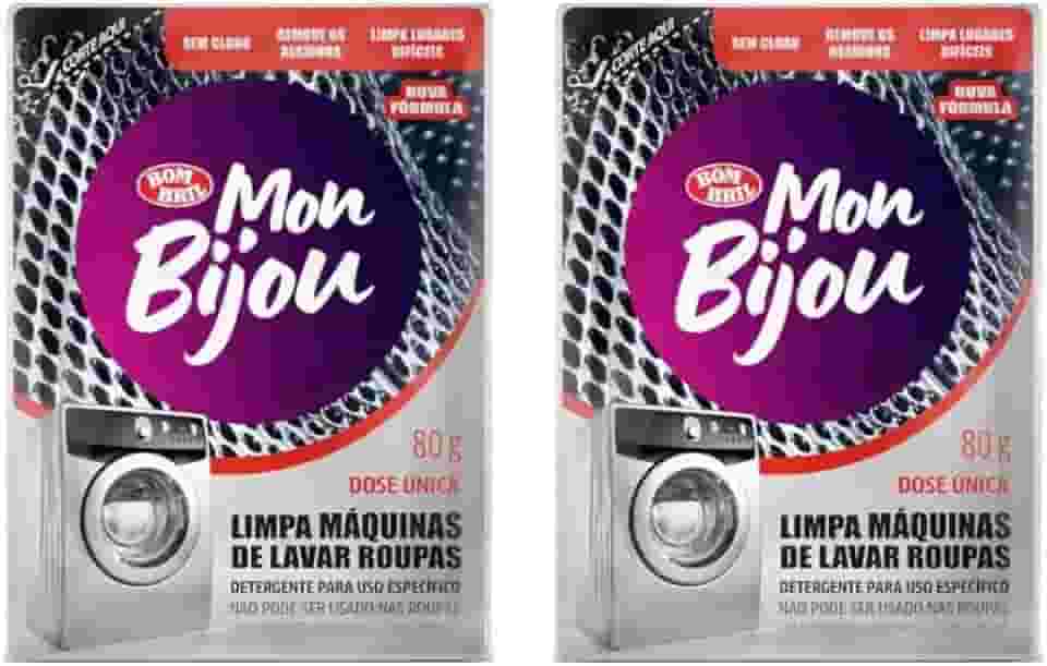 Limpa Máquina De Lavar Roupas Mon Bijou Sachê 80g - 2 Unid