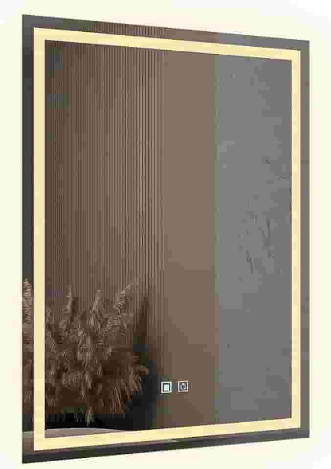 Espelho LED 3 Cores Banheiro Dual Touch c/Desembaçador (80CmX60Cm) 110v