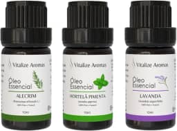 Kit Óleos Essenciais Lavanda, Hortelã Pimenta e Alecrim - Vitalize Aromas