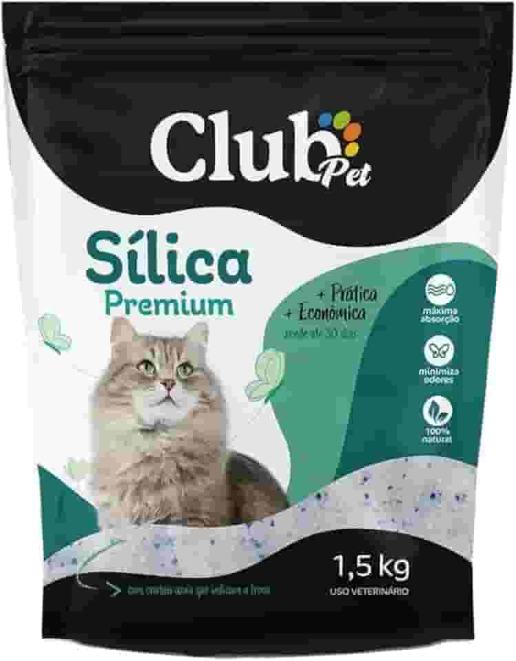 Areia Sanitária Sílica Premium Para Gatos Club Pet 1,5kg