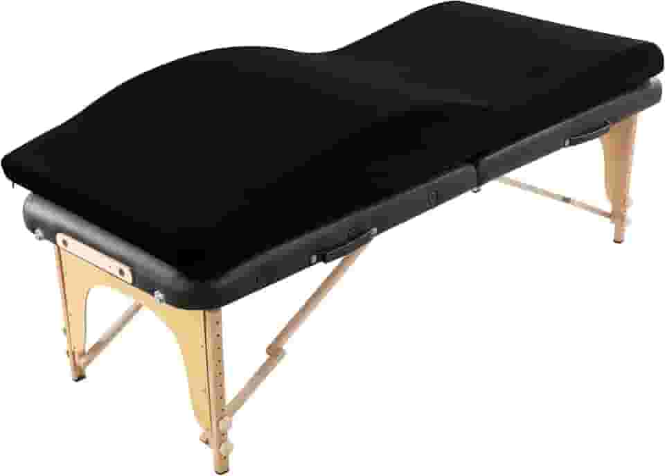 HOMBYS Colchão ergonômico de espuma curvilínea para massagem, colchão de mesa de massagem com capa de veludo removível, almofada antiderrapante para cama de cílios apenas para salão de beleza (cama