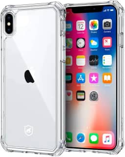 Gshield Capa Case Capinha Clear Proof Anti-impacto com Quinas Reforçadas (Transparente, iPhone X/XS)