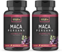 Maca Vermelha 120 Capsulas - Maca Peruana Vermelha 500mg - 2 Unidades