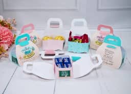 Caixinha para Doces e Brindes do Dia dos Professores, Rosa e Verde, Estilo Maletinha, para Presentes e Lembranças (10 Unidades Rosa)