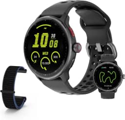 Bettdow SmartWatch GPS, Relogio Smartwatch Masculino e Feminino, 1,43 polegadas HD AMOLED, chamada Bluetooth, Esportivos relógio com voz por IA, Compatível com Android iOS, 2 Pulseiras (preto)