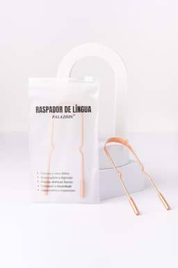 Raspador Limpador de Língua De Cobre 100% Puro Higienizador Palaziun