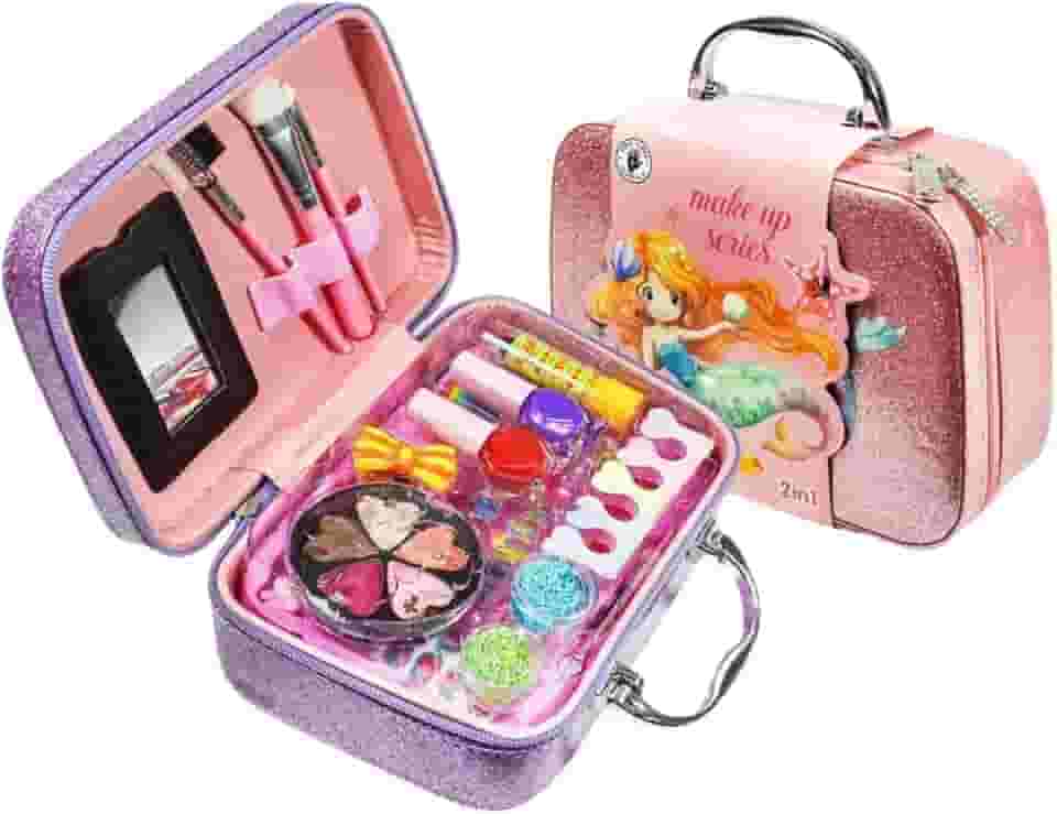 Kit Maquiagem Infantil Com Bau Maletinha Completa De Make