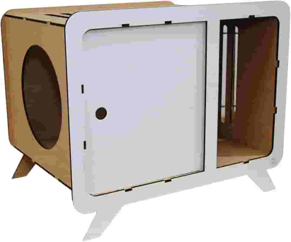 Banheiro Gato Fechado Sanitário para Caixa De Areia Moderna/Retrô