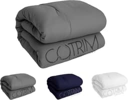 Edredom CASAL Algodao 200 FIOS Avulso Dupla face HOTEL POUSADA (CINZA, CASAL/QUEEN)