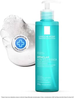 La Roche-posay Effaclar Gel Alta Tolerância. Limpeza Facial. Limpa a Pele Suavemente Reduzindo a Oleosidade e Eliminando o Brilho. Pele Oleosa e Sensível. Caprylyl Glycol, Glicerina, PCA de Zinco.