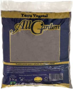 All Garden Terra Vegetal Adubo para Plantio e Replantio de Plantas em Geral