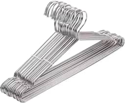 Kit 20 Cabide Metal Cromado Adulto Resistente Saia Camiseta Roupa Camisa Premium