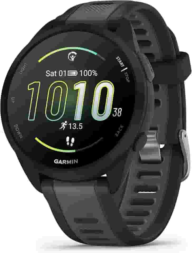 Garmin Relógio Forerunner 165 Preto 43mm com Monitor Cardíaco de Pulso e GPS