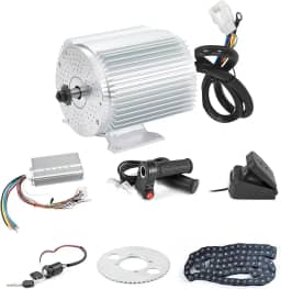 Kit de motor BLDC 72V 3000W sem escova com 24 controlador Mosfet 50A e acelerador para scooter elétrico E moto motor motocicleta kit de conversão de peças DIY (6 partes em 1 e motor com pé)