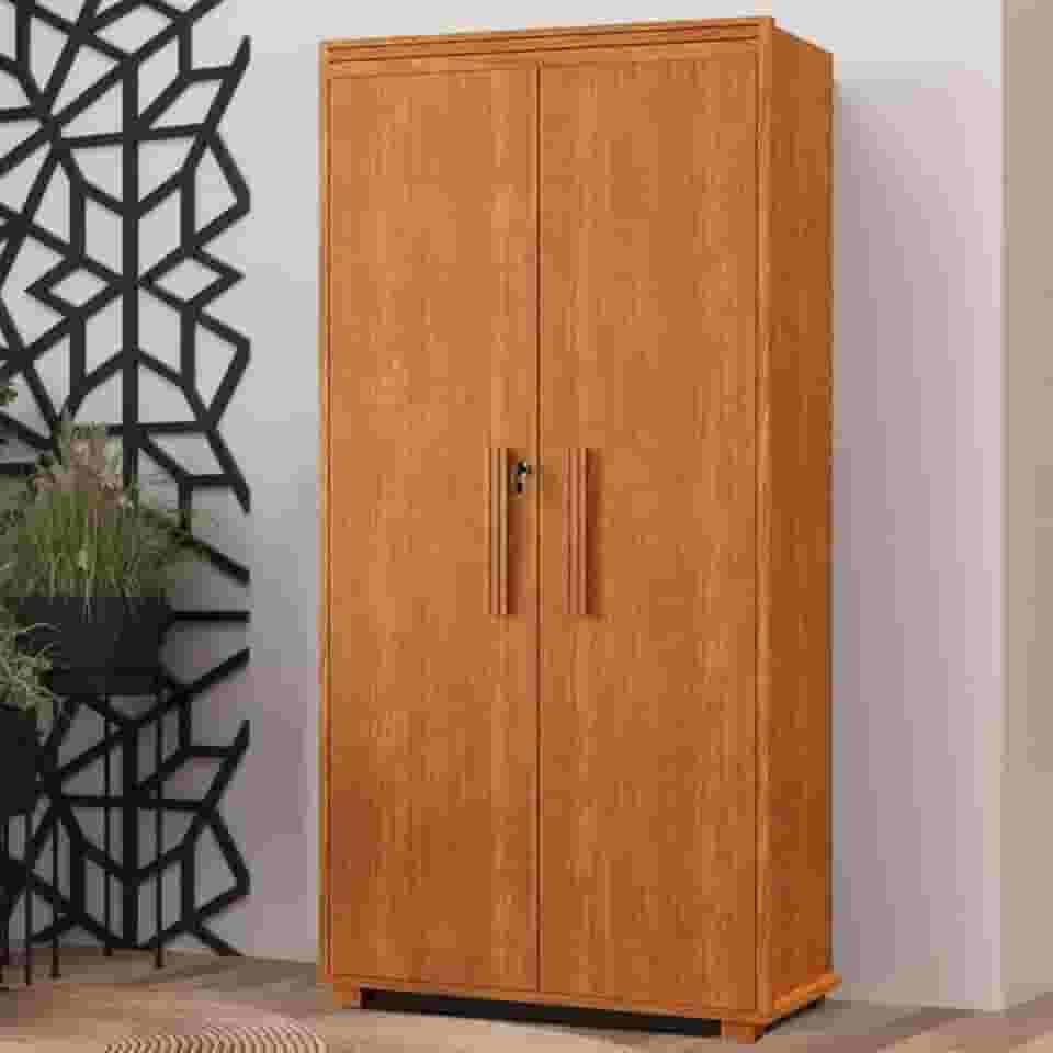 Armario Multiuso Com Chaves em MDF Nature Moderno