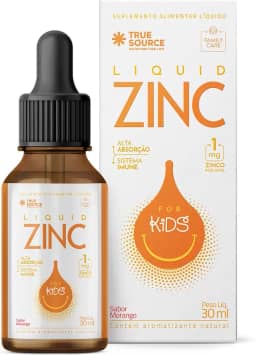 Liquid Zinc Sabor Morango 30ml - True Source