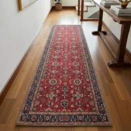 Tapete Passadeira Antiderrapante Cozinha Qurato Corredor Tipo Persa Classic Hamadan Oriental Antialérgico180x66 Cm Grande Antimancha