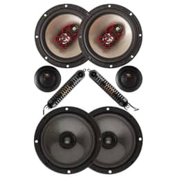 Par Alto Falante B3x60x 6 Polegadas Bravox 100 Rms + Par Alto Falante Kit 2 Vias 6 Polegadas Bravox Cs60bk 130 Rms Tnt Full Som Automotivo