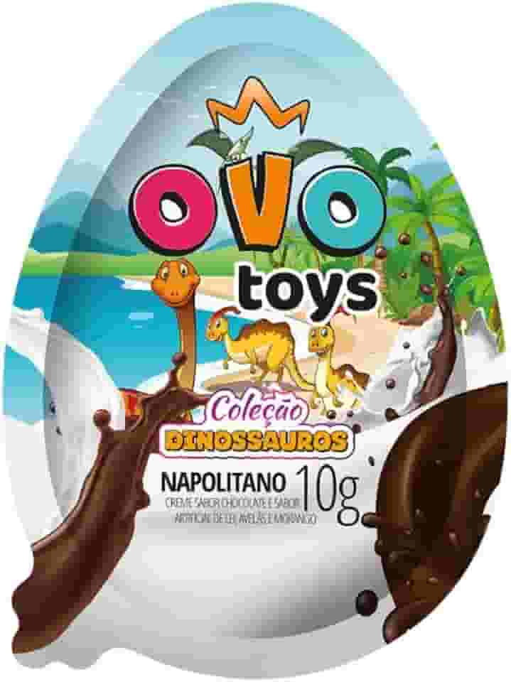 Ovo Toys Surpresa Dinossauros Chocolate Napolitano 12 Unidades