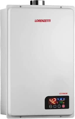 Aquecedor de Água a Gás LZ 3700DE GN 37 Litros/Min. Digital Branco Bivolt Lorenzetti