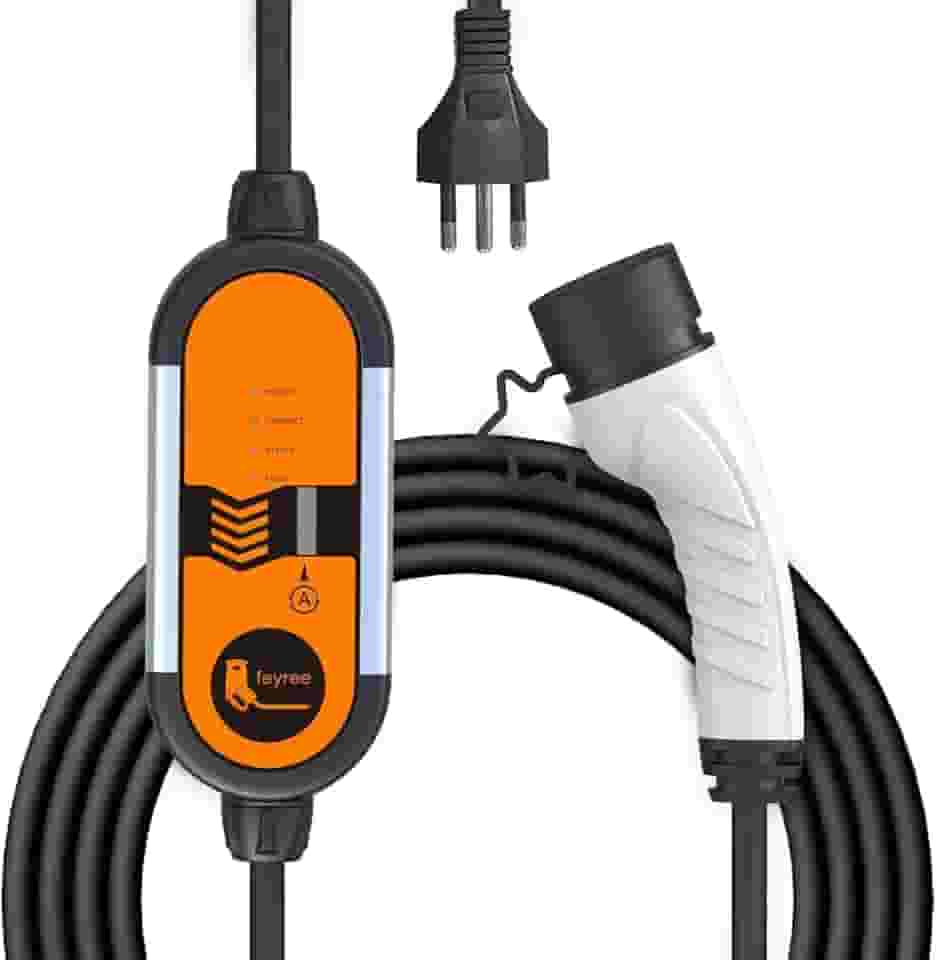 Carregador Portátil para Carro Elétrico, 3,5KW, 20A-16A-13A-10A, 85-264V, Tipo 2, Cabo de 8m Tipo 2, Cabo de 5M Carregador para Carro Elétrico Portátil 20A 85-264V Type 2