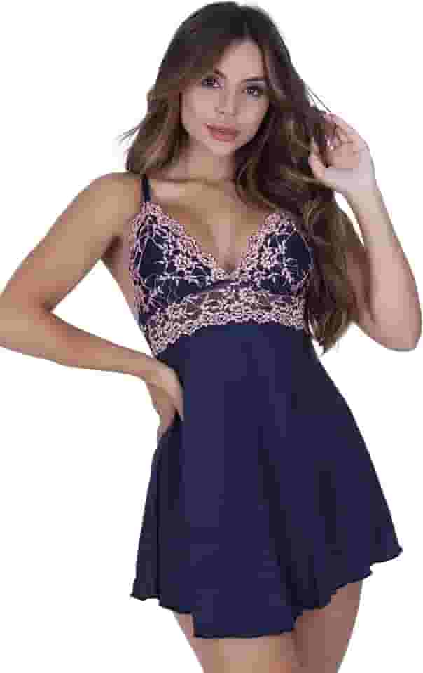 Camisola Valentina Microfibra Light e Renda Luxo Bicolor