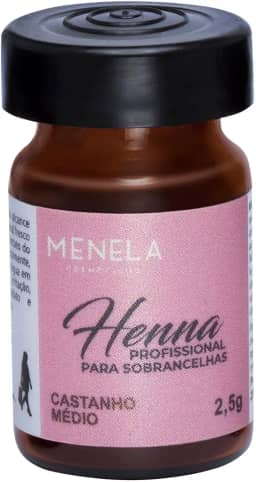 Menela Kit Henna Para Sobrancelhas 2,5g Castanho Médio