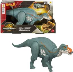Jurassic World Dinossauro de Brinquedo Rebirth Rugido Selvagem Maiasaura para crianças a partir de 4 anos